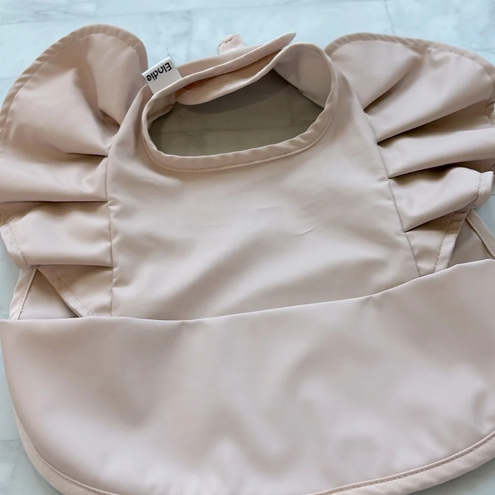 Elodie Pale Pink Ruffle Bib